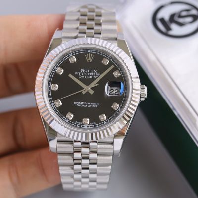 Rolex Datejust 8215 Movement 316L Steel 41*10.8mm Men Black Dial Watch